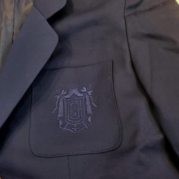 Vintage Pendleton Womens Size 12 Blue‎ Schoolboy Blazer Crest NWT Preppy FLAW - Picture 2 of 10